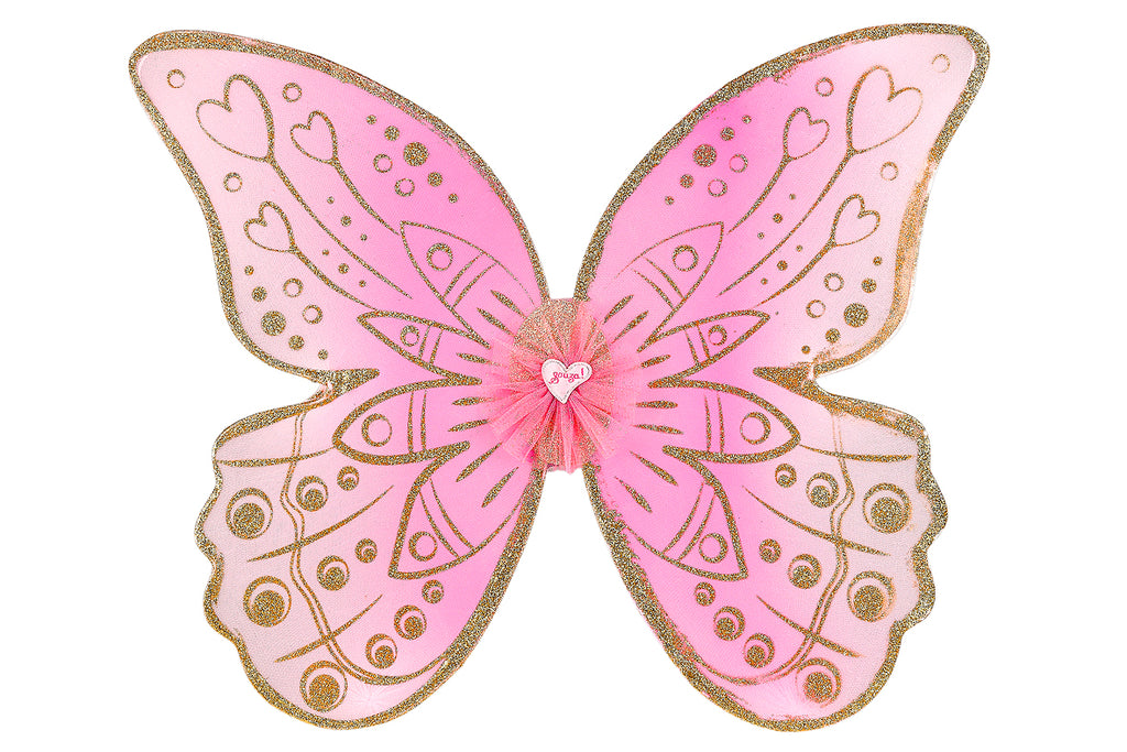 Pink Glitter Fairy Wings Set
